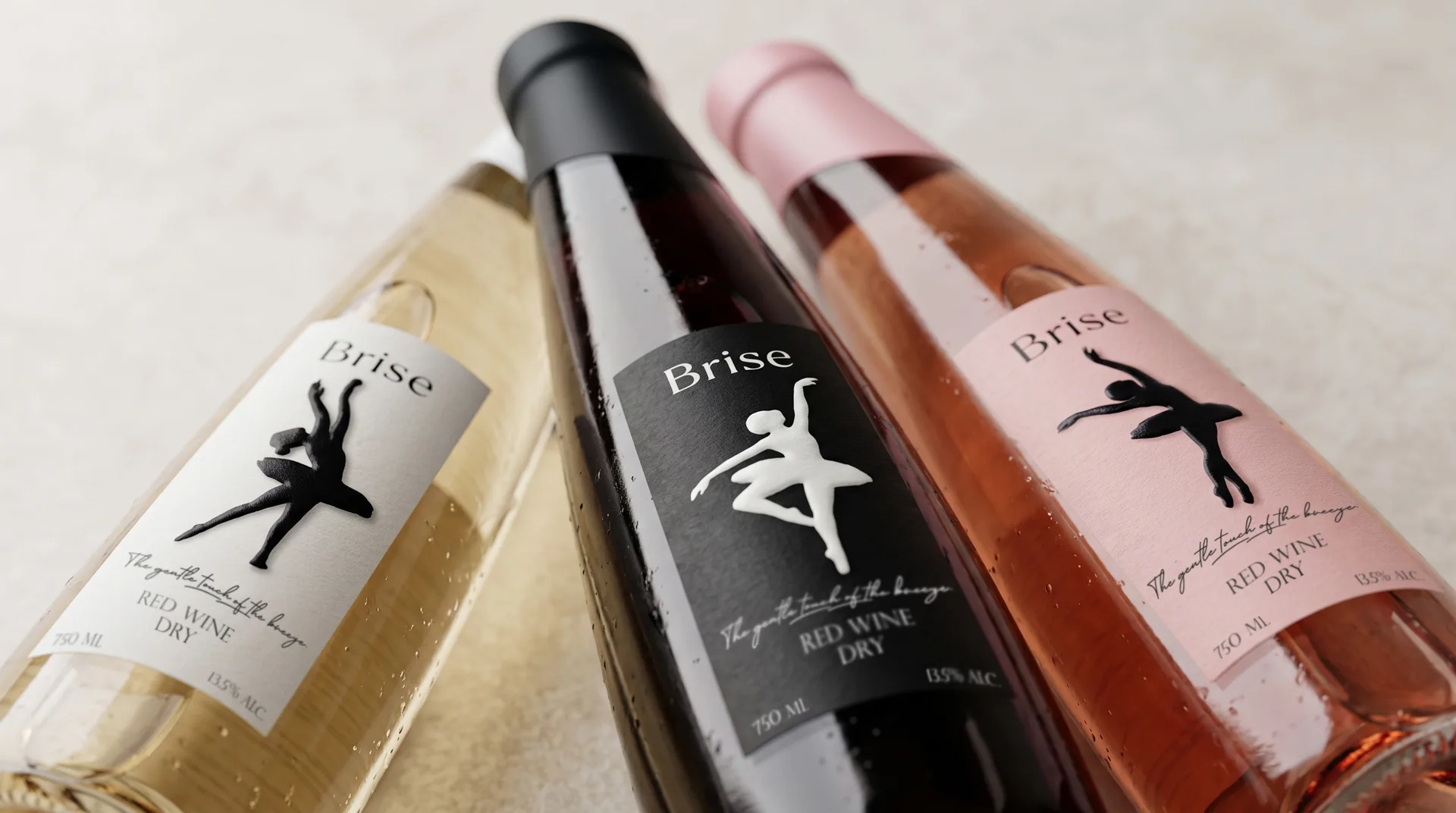 Labels close up