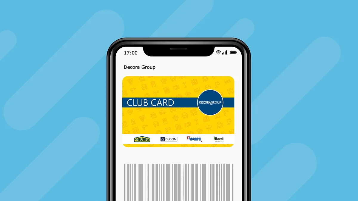 Domus club card in the app